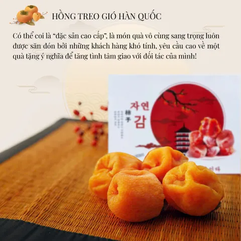 [CHUYÊN SỈ CHÍNH HÃNG] Hồng sấy dẻo nguyên quả Hàn Quốc 500gr (HÀNG LẠNH SHOP GỬI KV HÀ NỘI)