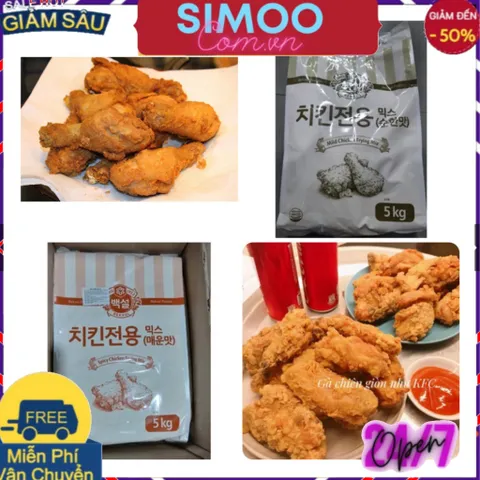💥 ⚡ SẢN PHẨM CHÍNH HÃNG 💥 ⚡ <GIÁ TỐT> Bột chiên gà beksul korea loại cay, không cay bao 5kg (dành cho nhà hàng)