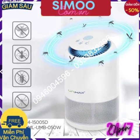 [CHUYÊN SỈ CHÍNH HÃNG] Đèn bắt muỗi Unimax bằng tia UV BUGS-KILLER Hàn Quốc