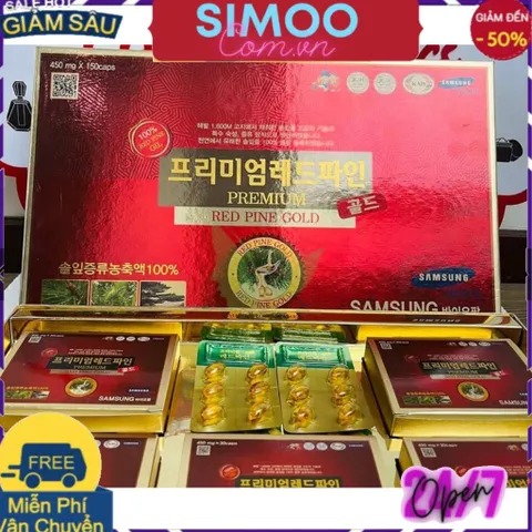 [CHUYÊN SỈ CHÍNH HÃNG] TINH DẦU THÔNG ĐỎ PREMIUM RED PINE HỘP 150 VIÊN CỦA SAMSUNG PHARM HÀN QUỐC