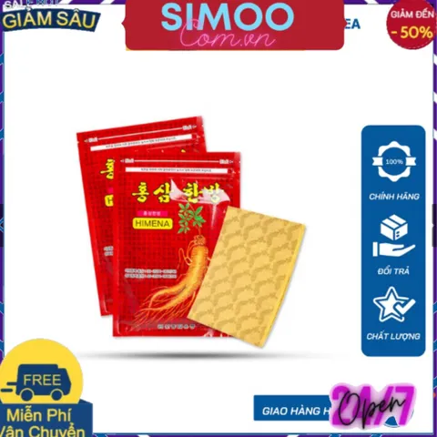 [CHUYÊN SỈ CHÍNH HÃNG] Combo 10 Gói Cao Dán Sâm Đỏ HIMENA Hàn Quốc (TÚI 20 miếng)