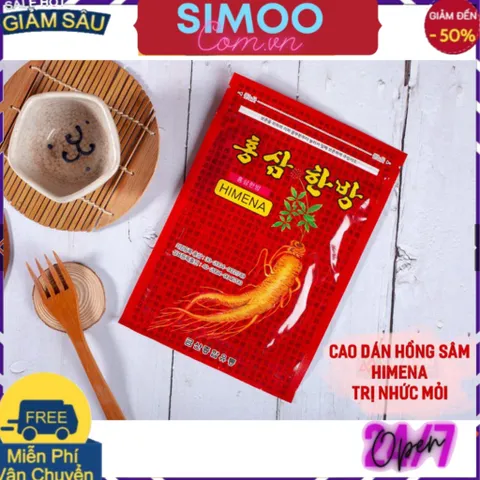 [CHUYÊN SỈ CHÍNH HÃNG] Combo 10 Gói Cao Dán Sâm Đỏ HIMENA Hàn Quốc (TÚI 20 miếng)