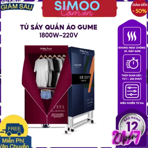 [CHUYÊN SỈ CHÍNH HÃNG] Tủ Sấy, Máy Sấy Quần Áo Di Động GUME - Hàng Nhập Khẩu Hàn Quốc