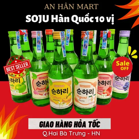[JINRO] SOJU HÀN QUỐC VỊ HOA QUẢ 360ML - [하이트진로] 과일리큐르 4종 360ML