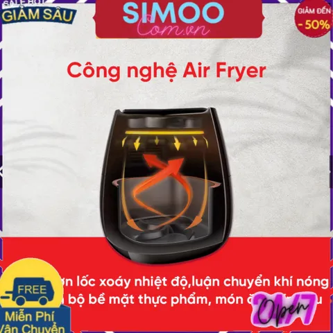 [CHUYÊN SỈ CHÍNH HÃNG] Nồi Chiên Không Dầu LOTTE ALUMINIUM 5.5L