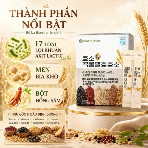 [Beyond Origin] Enzyme Ngũ Cốc Lên Men 20 Thành Phần – Hàn Quốc | Dạng Stick 3g x 100 Gói