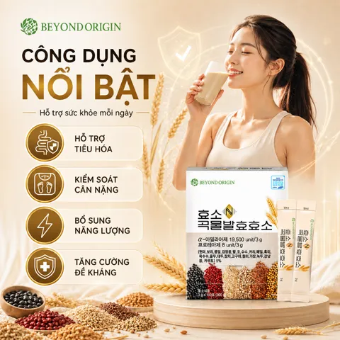 [Beyond Origin] Enzyme Ngũ Cốc Lên Men 20 Thành Phần – Hàn Quốc | Dạng Stick 3g x 100 Gói