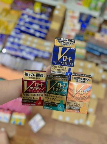 Nước Nhỏ Mắt Rohto V-Premium Nhật Bản 15ml – Hỗ Trợ Giảm Khô Mắt, Dưỡng Ẩm Mắt, Giảm Khô Rát, Mỏi Mắt Hiệu Quả