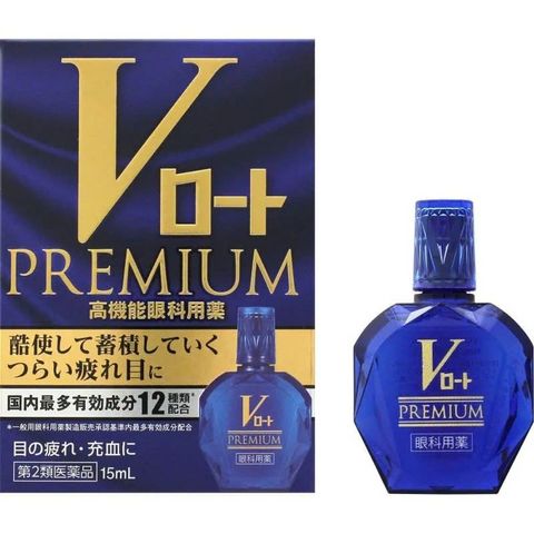Nước Nhỏ Mắt Rohto V-Premium Nhật Bản 15ml – Hỗ Trợ Giảm Khô Mắt, Dưỡng Ẩm Mắt, Giảm Khô Rát, Mỏi Mắt Hiệu Quả