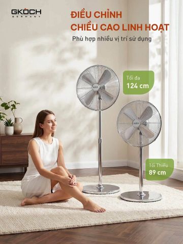 QUẠT ĐỨNG KIM LOẠI GKOCH W-FGS1808 18