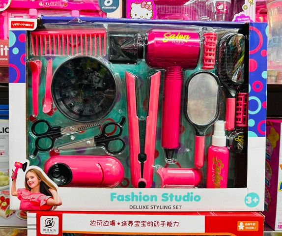 Bộ đồ chơi trang điểm tóc  Fashion Studio màu hồng với các phụ kiện 004