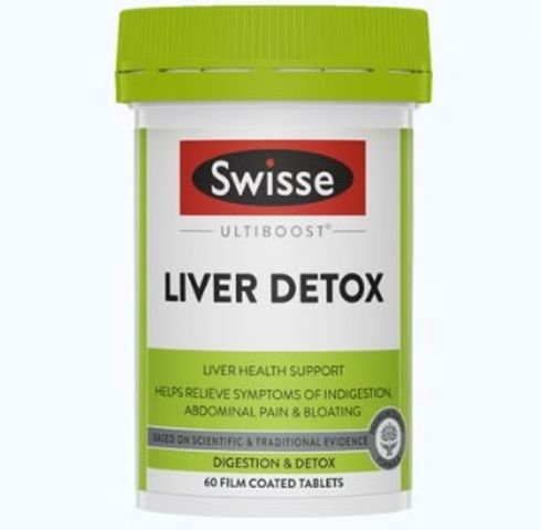 [Nhập khẩu] Viên uống Swisse Ultiboost Liver Detox hỗ trợ cải thiện chức năng Gan (Hộp 60 viên)