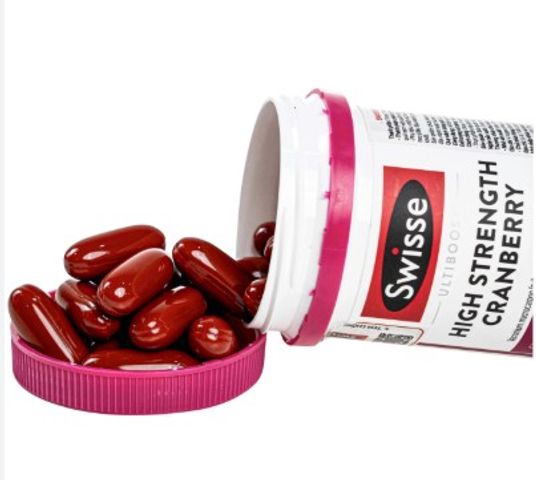 [Nhập khẩu] Viên uống hỗ trợ sức khỏe đường tiết niệu High Strength Cranberry Swisse (30 viên)