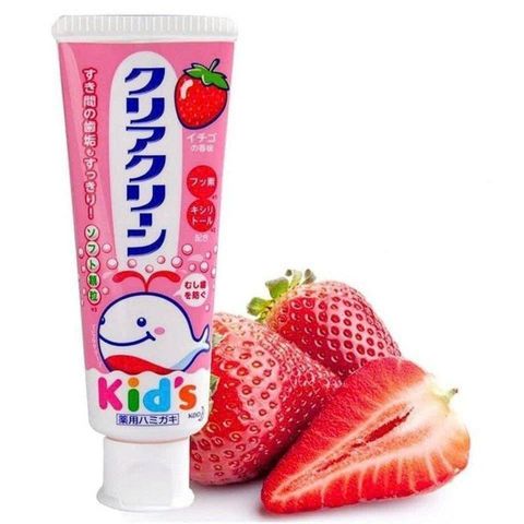 kem đánh răng Kao Kid's trẻ em 70g Nhật Bản đủ vị (bé từ 3 tuổi), Chứa Canxi và Xylitol giúp làm sạch mảng bám, ngừa sâu răng và bảo vệ men răng sữa tối ưu