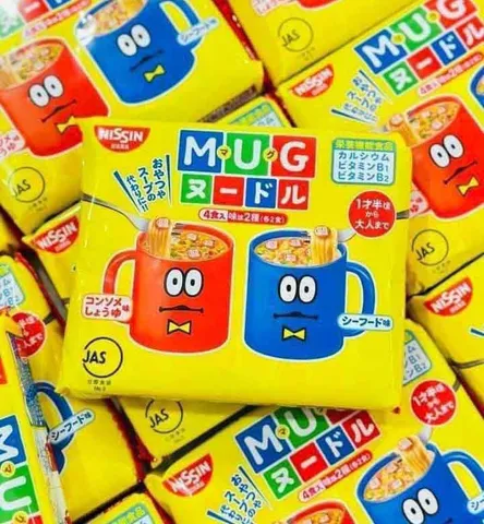 Mì Mug Nissin Nhật Bản cho bé ăn dặm 96g, bổ sung dưỡng chất, tiện lợi, hương vị đa dạng