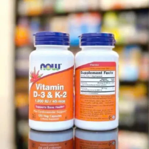 Viên uống Now Vitamin D-3 & K-2 |120 viên| Nâng cao miễn dịch - Tăng cường sức khỏe xương khớp - Bảo vệ tim mạch & mạch máu [SP Chuẩn Mỹ]