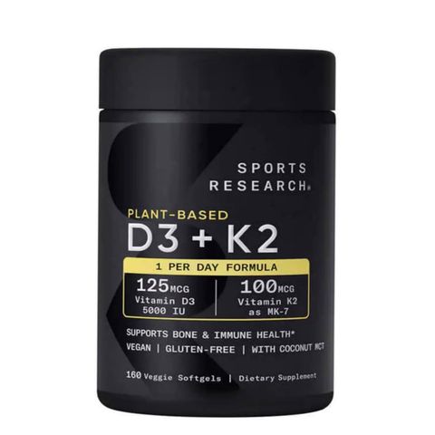 Viên uống bổ sung Sports Research Plant-Based D3 + K2 |160 viên| Cải thiện mật độ xương - Giảm thiểu tỷ lệ gãy xương [S/P Chuẩn Mỹ]