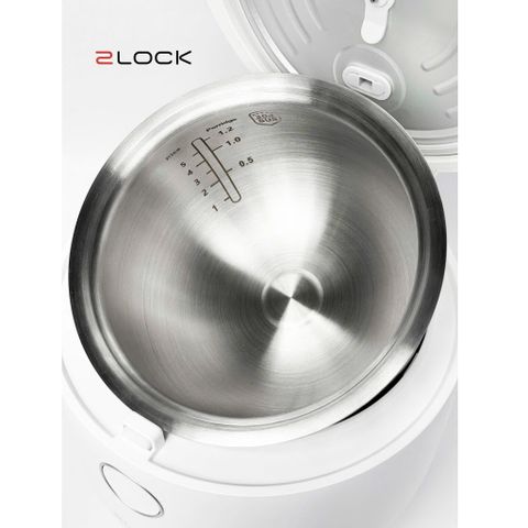 Nồi Cơm Điện Tử Inox 1,2L 2LOCK Korea RC25-3009W