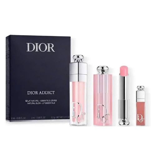 Set Son Dưỡng D Addict Natural Glow Lip Essentials 3 Món - Dưỡng ẩm và Tô Màu Môi Đẹp Tự Nhiên
