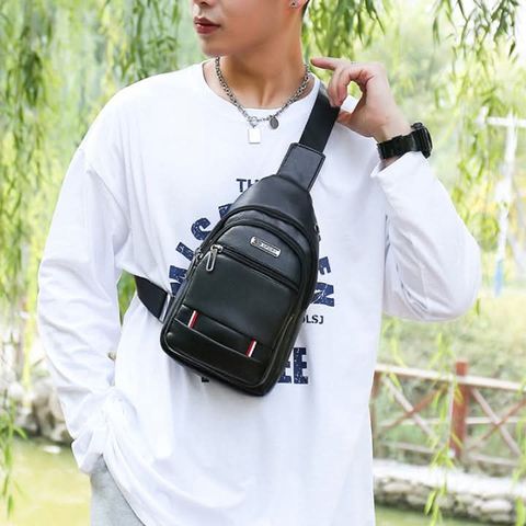 Túi đeo chéo nam vải canvas, phong cách thời trang Hàn Quốc BDM003
