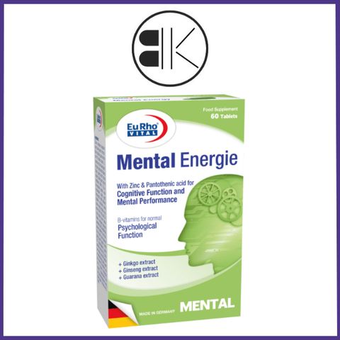 MENTAL ENERGIE – Viên uống Duy trì chức năng não bộ, tăng hiệu suất tinh thần - Hộp 30/ 60 viên - Pháp