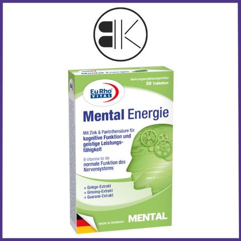 MENTAL ENERGIE – Viên uống Duy trì chức năng não bộ, tăng hiệu suất tinh thần - Hộp 30/ 60 viên - Pháp