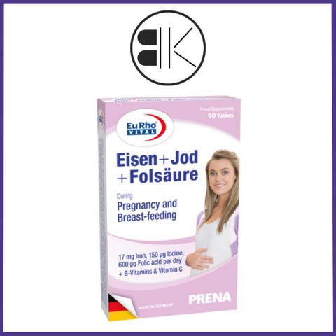 EISEN + JOD + Folsäure - Viên uống Bổ sung sắt, hỗ trợ thai kỳ khỏe mạnh - Hộp 30/ 60 viên - Pháp