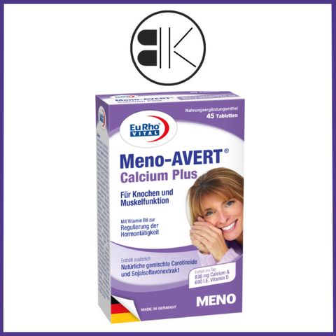 MENO-AVERT CALCIUM PLUS - Viên uống Hỗ trợ sức khỏe xương & nội tiết nữ - Hộp 45 viên - Pháp