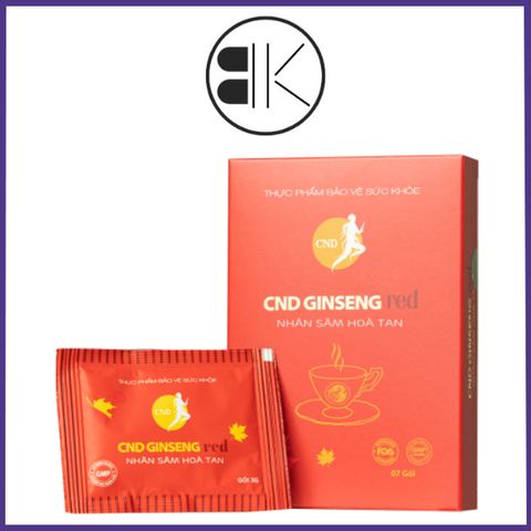 CND Ginseng Red – Nhân sâm hòa tan, hỗ trợ bổ thận, giảm mệt mỏi, Hộp 7/ 30 gói, Việt Nam