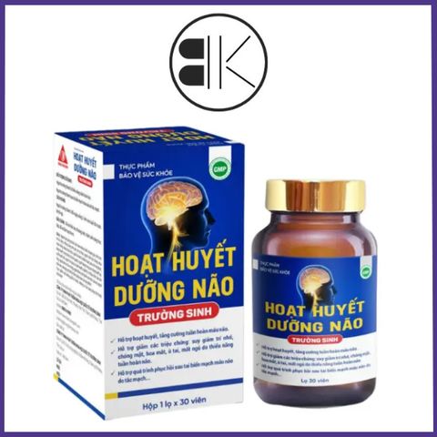 HOẠT HUYẾT DƯỠNG NÃO TRƯỜNG SINH - Viên uống Hỗ trợ hoạt huyết, tăng cường tuần hoàn máu não, Hộp 30 viên, Việt Nam
