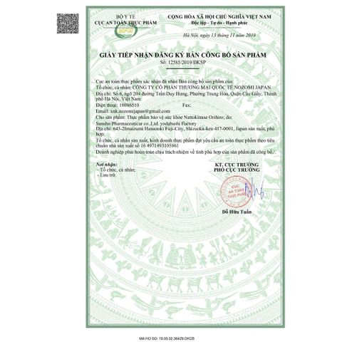 Nattokinase 2000FU Orihiro - Viên uống hỗ trợ đ.trị tai biến, hộp 60 viên