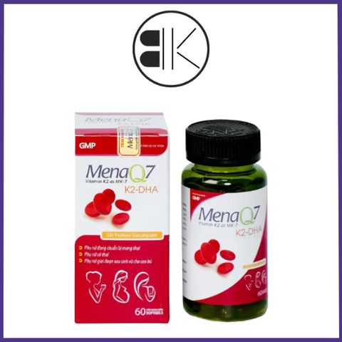 MENAQ7 K2-DHA - Hỗ trợ tăng cường sức khỏe cho phụ nữ có thai và sau sinh, Hộp 60 viên