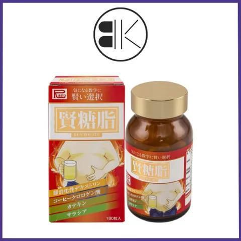 KEN TOU SHI - Viên uống hỗ trợ đtrị tiểu đường, giảm mỡ máu Nhật Bản, Lọ 180 viên
