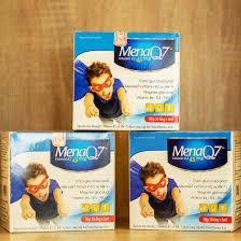 MIDU MENA Q7 45mcg - Bổ sung K2, Calci, D3 hỗ trợ tăng cường hấp thu Calci vào xương cho trẻ, Hộp 10 ống