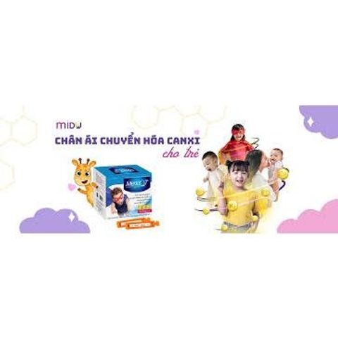 MIDU MENA Q7 45mcg - Bổ sung K2, Calci, D3 hỗ trợ tăng cường hấp thu Calci vào xương cho trẻ, Hộp 10 ống