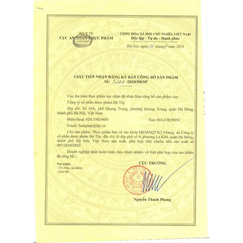 MIDU MENA Q7 45mcg - Bổ sung K2, Calci, D3 hỗ trợ tăng cường hấp thu Calci vào xương cho trẻ, Hộp 10 ống