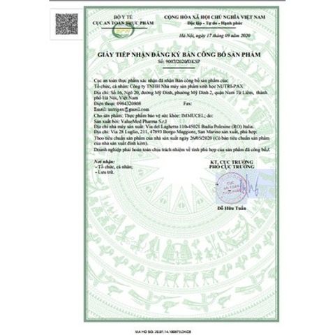IMMUCEL - Siro Tăng Cường Hệ Miễn Dịch cho Trẻ Em Hàng chuẩn Italy, Chai 120ml