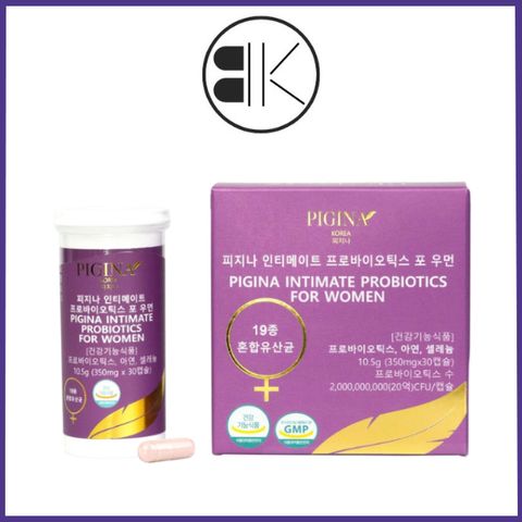 PIGINA Intimate Probiotics For Women - Viên Uống Bổ Sung Lợi Khuẩn Cho Nữ Giới Pigina, Hộp 30 Viên (Hàn Quốc)
