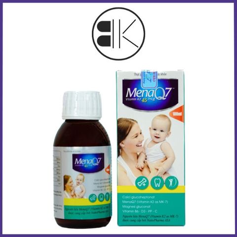 MIDU MENAQ7 K2 45mcg - Hỗ trợ tăng cường hấp thụ Cacli vào xương, Lọ 100ml