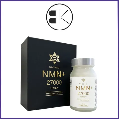 NMN+ 27000 LUXURY 90 viên - Hỗ trợ bổ sung β Nicotinamide mononucleotide cho cơ thể và chống lão hóa da, Nhật Bản