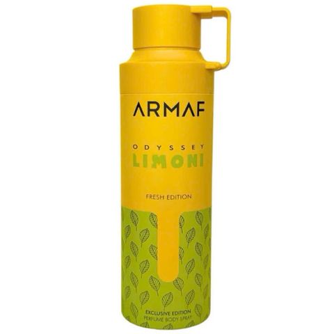 Xịt thơm Body Armaf Odyssey Limoni Perfume Body Spray 200ml [unisex] tươi mát, sảng khoái, năng động 788016