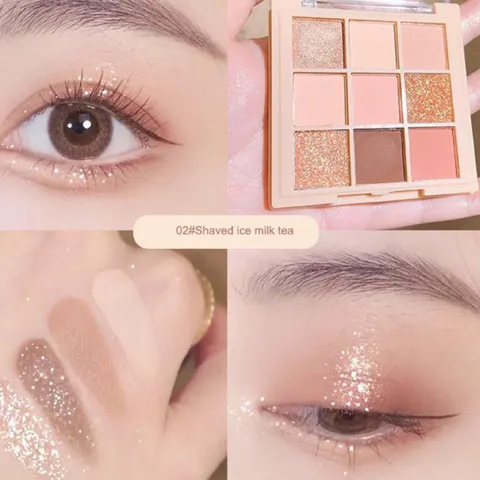 HOT Bảng Phấn Mắt HLLR 9 Màu make up không thấm nước Chống các giọt mồ hôi Hiệu 788072
