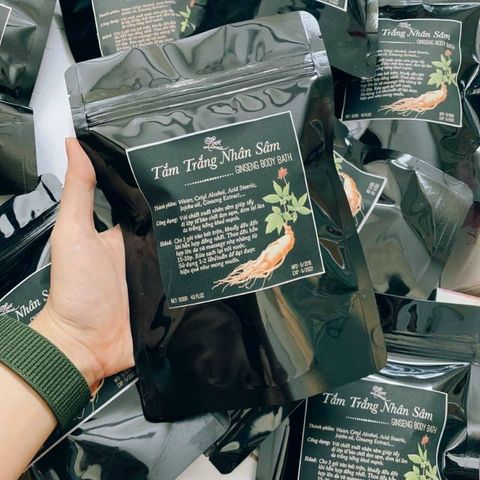 Tắm trắng nhân sâm gói đen ( 1 gói xài được 2 lần) Gói tắm trắng giúp bật tone ngay lần đầu sử dụng 788120