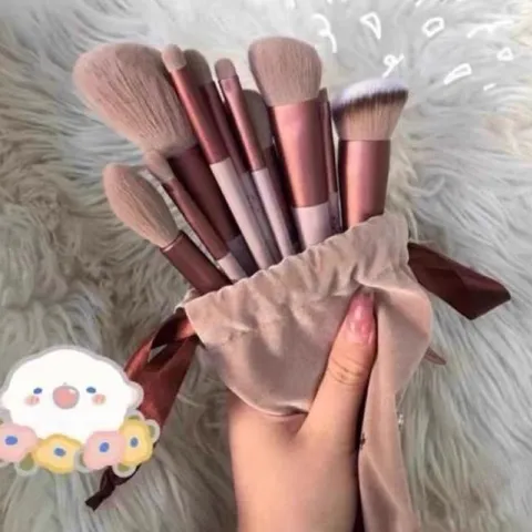 HOT Bộ cọ make up 13 món, cọ make up trong nước trung màu hồng makeup tư nhân chuyên nghiệp 788212