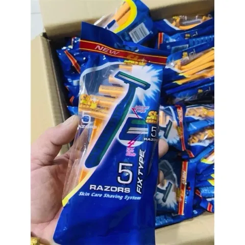 (Túi 5 cây) Dao cạo râu Razors 1 Bịch 5 Cái 2 lưỡi 788217