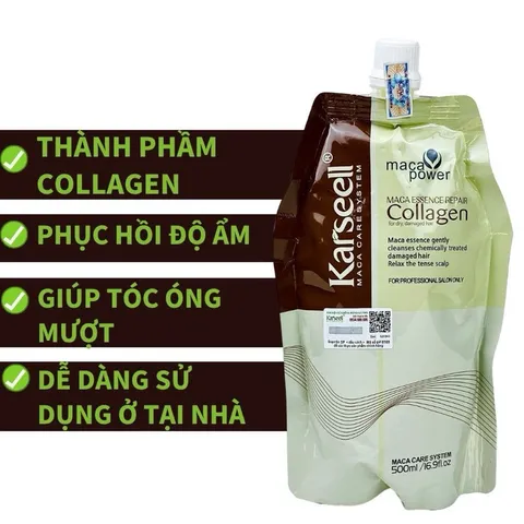 Kem ủ tóc Karseell Maca Power Collagen 500ml phục hồi hư tổn Hấp ủ tóc thẳng mượt bổ xung collagen 788225