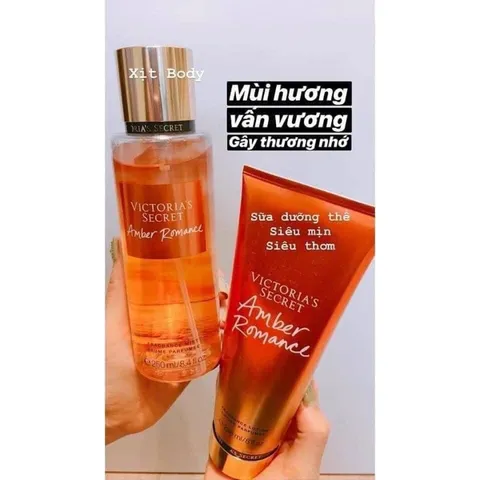 COMBO 2 CHAI KEM DƯỠNG THỂ + XỊT Victoria's Secret 250ml MÙI AMBER 788275