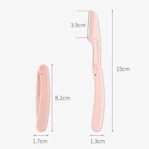 Set 3 cây Dao cạo lông mày dạng gấp gọn bằng thép không gì an toàn dễ sử dụng