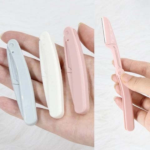 Set 3 cây Dao cạo lông mày dạng gấp gọn bằng thép không gì an toàn dễ sử dụng