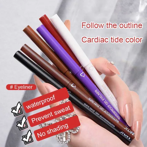 HOT Chì kẻ mắt chống thấm nước chống các giọt mồ hôi không nhòe black color nâu 788343